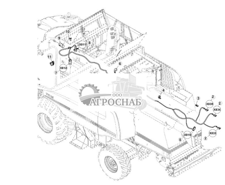Жгут проводов выгрузного шнека, складного 23,5 фута - ST827702 850.jpg